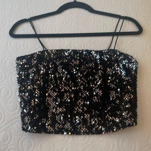 Sequin crop top
